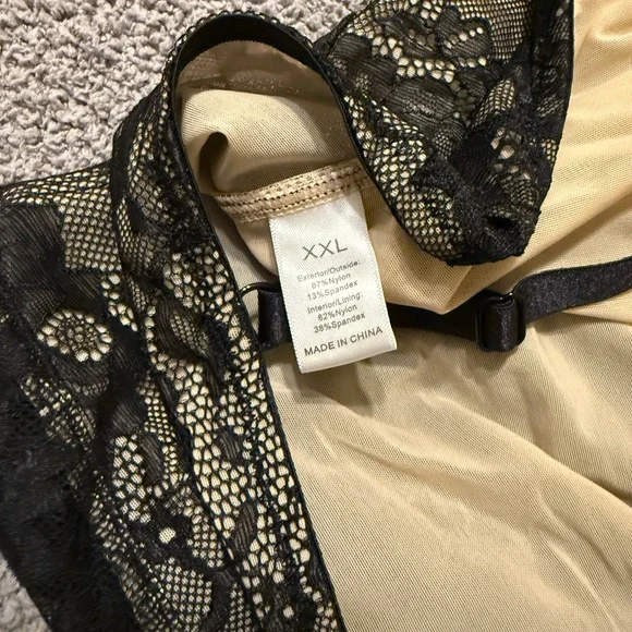 NWT Feelingirl Lace V Neck Full Bodysuit Black Size XXL - Picture 6 of 10